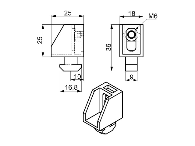 Mocowanie osłon 10/10- wymiary