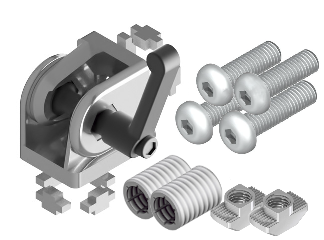Przegub obrotowy z dźwignią 40x40 montaż